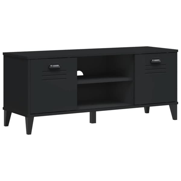 vidaXL Skobenk VIKEN svart 106x35x45 cm konstruert tre