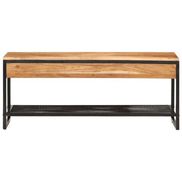 vidaXL Skobenk 110x35x45 cm heltre akasie og jern