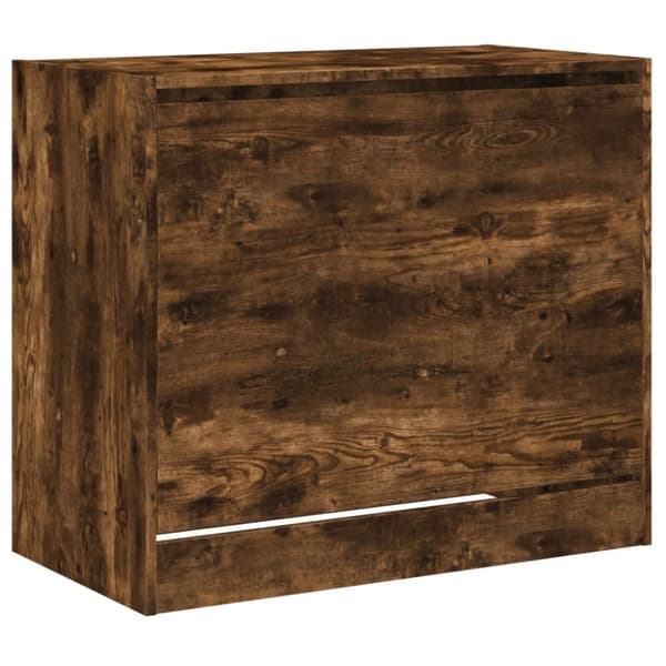 vidaXL Skoställ rökfärgad ek 80x42x69 cm konstruerat trä