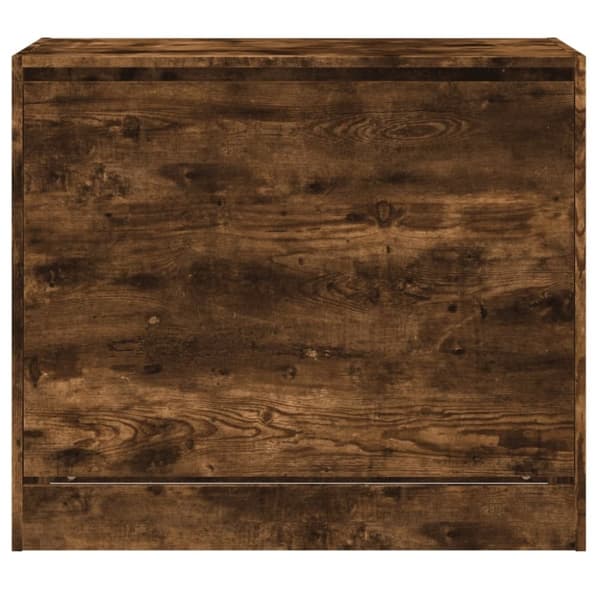 vidaXL Skoställ rökfärgad ek 80x42x69 cm konstruerat trä