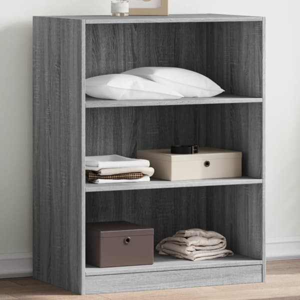 vidaXL tøjreol 77x48x102 cm konstrueret træ grå sonoma-eg