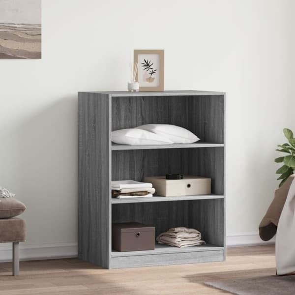 vidaXL tøjreol 77x48x102 cm konstrueret træ grå sonoma-eg