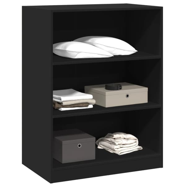 vidaXL Garderobe svart 77x48x102 cm konstruert tre