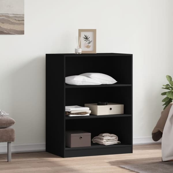 vidaXL Garderobe svart 77x48x102 cm konstruert tre
