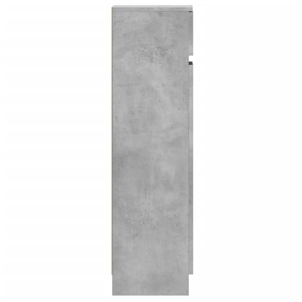 vidaXL Skohylle betonggrå 100,5x28x100 cm konstruert tre