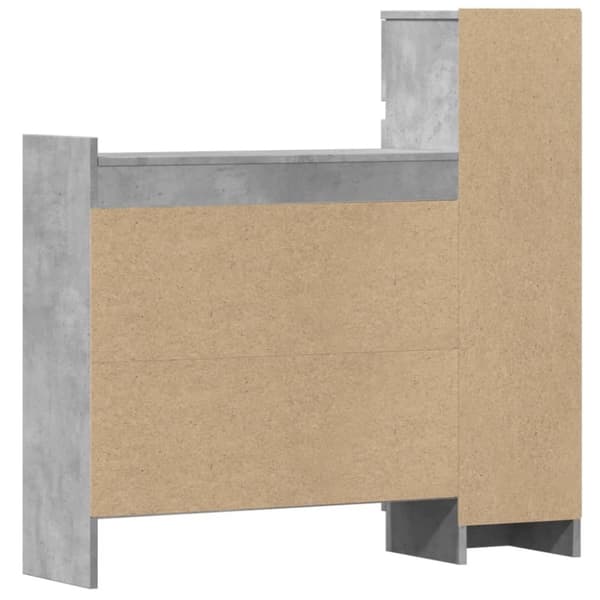vidaXL Skohylle betonggrå 100,5x28x100 cm konstruert tre