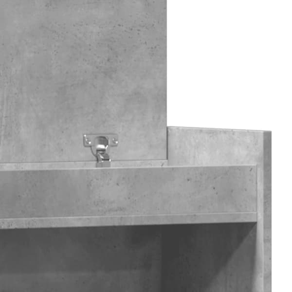 vidaXL Skohylle betonggrå 100,5x28x100 cm konstruert tre