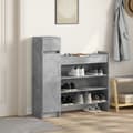 Miniatyrbilde 2 av 11: vidaXL Skohylle betonggrå 100,5x28x100 cm konstruert tre
