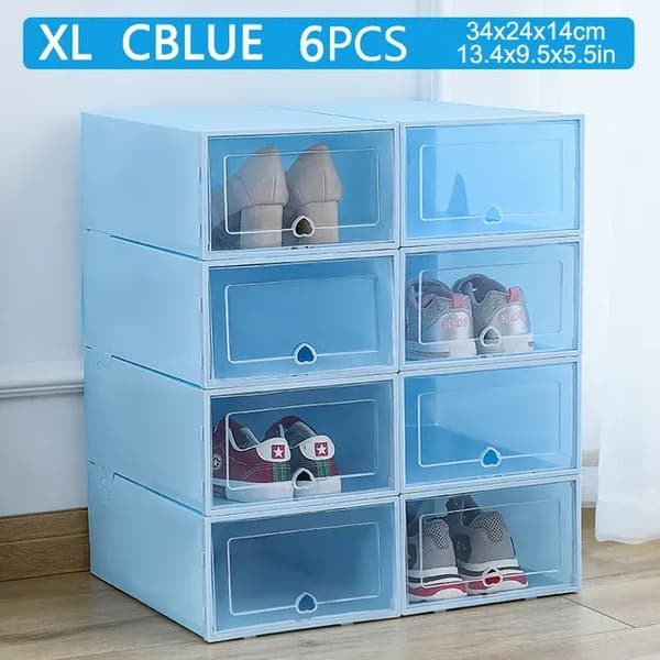 Skobox Organizer, Gennemsigtigt Design, Stablet Opbevaring, 34X24X14cm CPINK6
