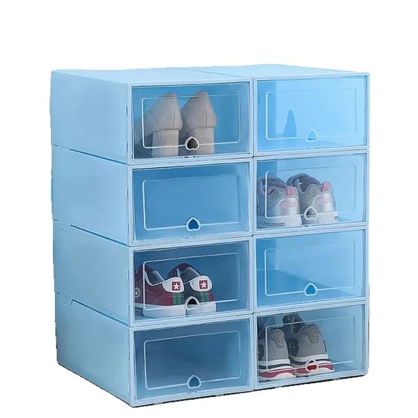 Skobox Organizer, Gennemsigtigt Design, Stablet Opbevaring, 34X24X14cm CPINK6