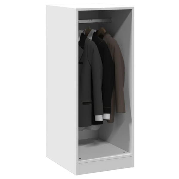 vidaXL tøjskab 48x41x102 cm konstrueret træ hvid