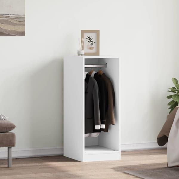 vidaXL tøjskab 48x41x102 cm konstrueret træ hvid