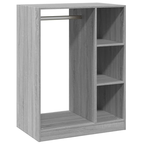 vidaXL tøjreol 77x48x102 cm konstrueret træ grå sonoma-eg