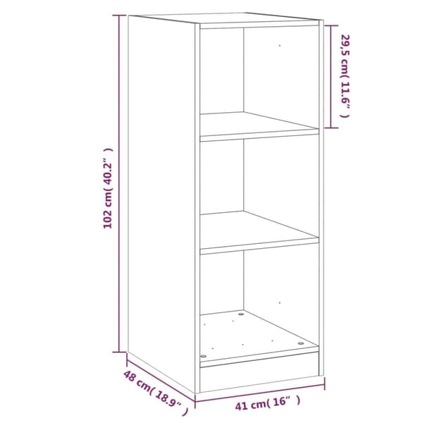vidaXL tøjskab 48x41x102 cm konstrueret træ betongrå