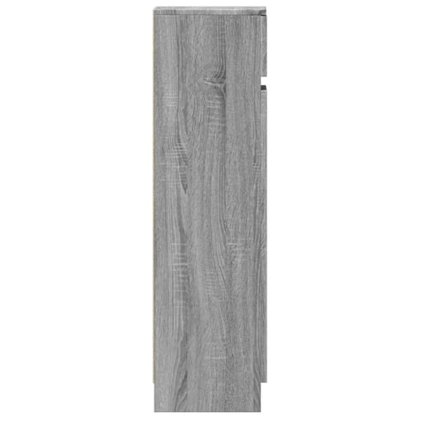 vidaXL Skohylle grå sonoma 100,5x28x100 cm konstruert tre