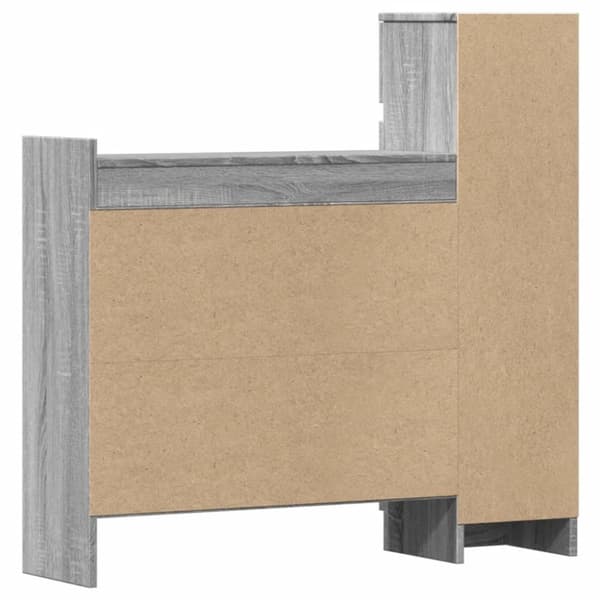 vidaXL Skohylle grå sonoma 100,5x28x100 cm konstruert tre