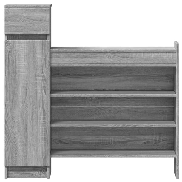 vidaXL skoreol 100,5x28x100 cm konstrueret træ grå sonoma-eg