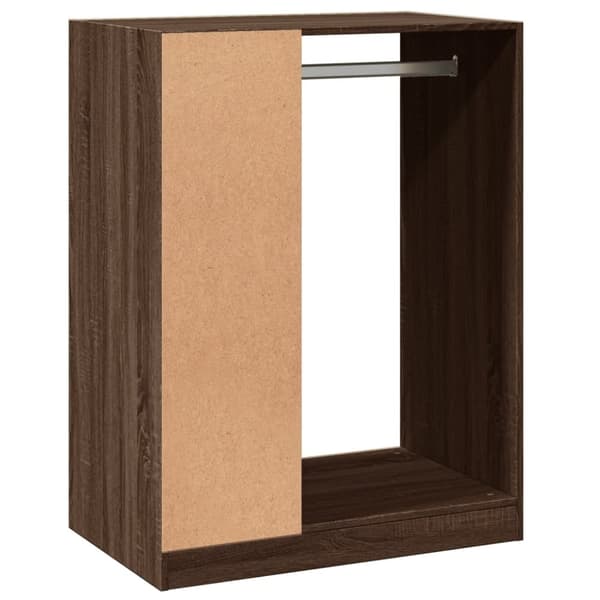 vidaXL tøjreol 77x48x102 cm konstrueret træ brun egetræsfarve