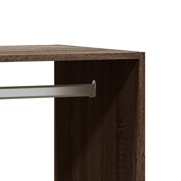 vidaXL tøjreol 77x48x102 cm konstrueret træ brun egetræsfarve