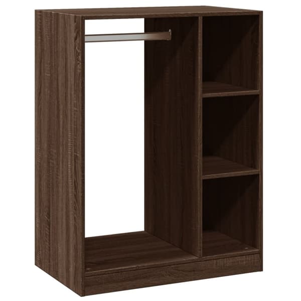 vidaXL tøjreol 77x48x102 cm konstrueret træ brun egetræsfarve
