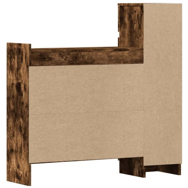 vidaXL Skohylle røkt eik 100,5x28x100 cm konstruert tre