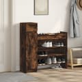 Miniatyrbilde 2 av 11: vidaXL Skohylle røkt eik 100,5x28x100 cm konstruert tre