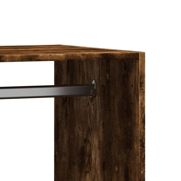 vidaXL tøjreol 77x48x102 cm konstrueret træ røget egetræsfarve
