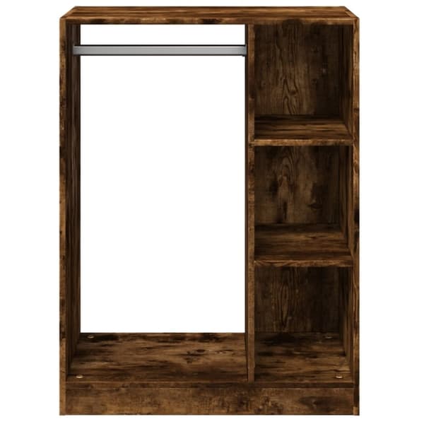 vidaXL tøjreol 77x48x102 cm konstrueret træ røget egetræsfarve
