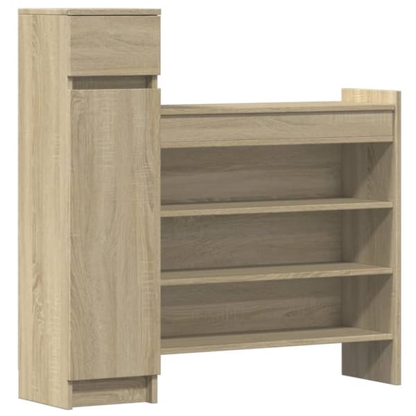 vidaXL Skohylle sonoma eik 100,5x28x100 cm konstruert tre