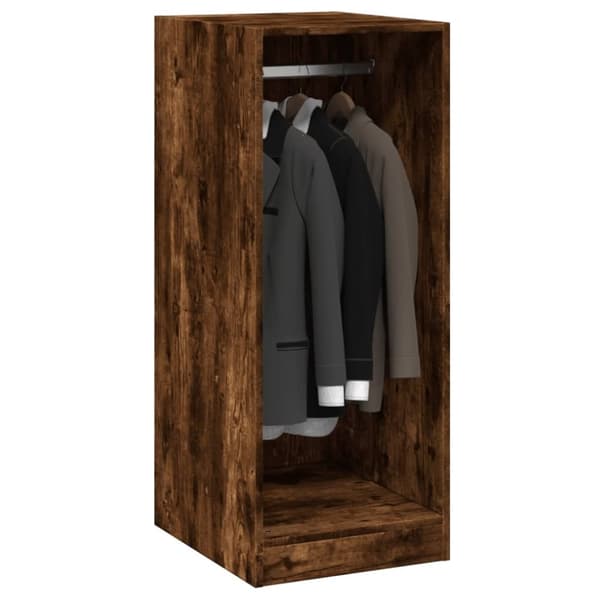 vidaXL Garderobe røkt eik 48x41x102 cm konstruert tre