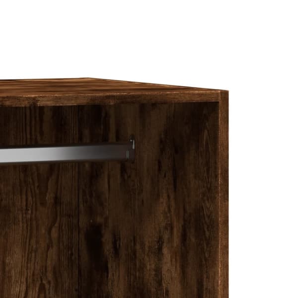 vidaXL Garderobe røkt eik 48x41x102 cm konstruert tre