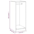 Miniatyrbilde 9 av 11: vidaXL Garderobe røkt eik 48x41x102 cm konstruert tre