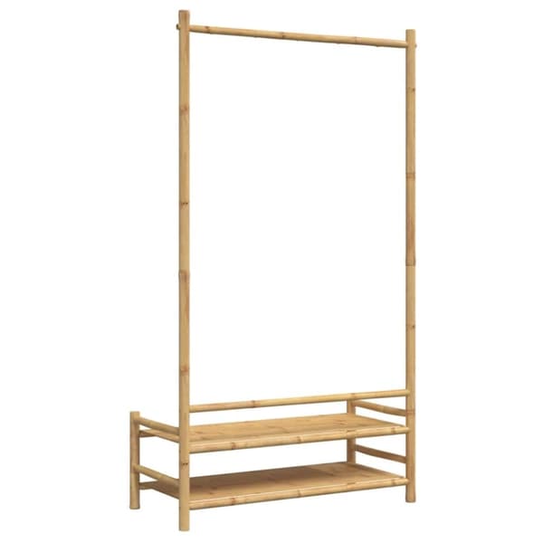 vidaXL tøjstativ med hylder 103x40x183 cm bambus