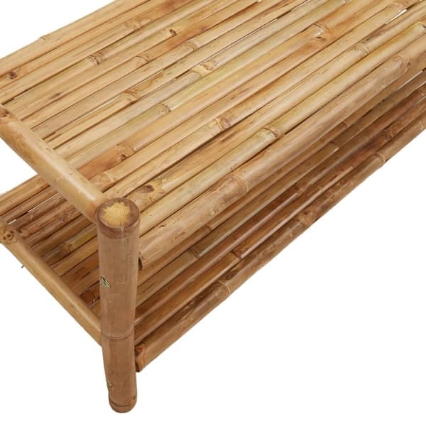 vidaXL tøjstativ med hylder 103x40x183 cm bambus