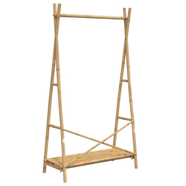 vidaXL Vaateteline hyllyllä 102x50x190 cm bambu