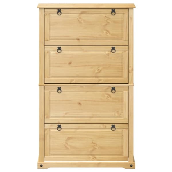 vidaXL Skoskåp Corona 99x32x163,5 cm massiv furu