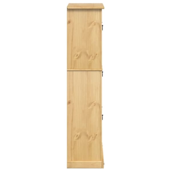 vidaXL skoskab Corona 99x32x138 cm massivt fyrretræ