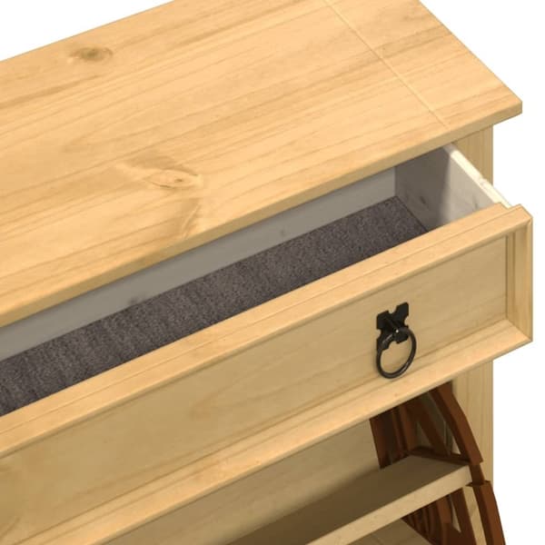 vidaXL skoskab Corona 99x32x138 cm massivt fyrretræ