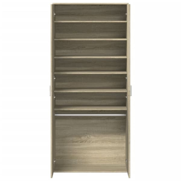 vidaXL Skoskap sonoma eik 80x39x178 cm sponplate