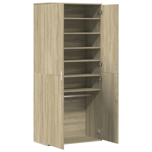 vidaXL Skoskap sonoma eik 80x39x178 cm sponplate