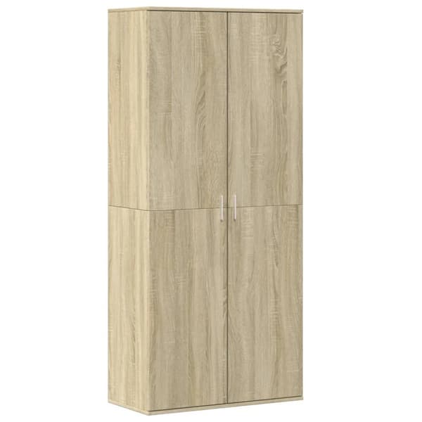 vidaXL Skoskap sonoma eik 80x39x178 cm sponplate