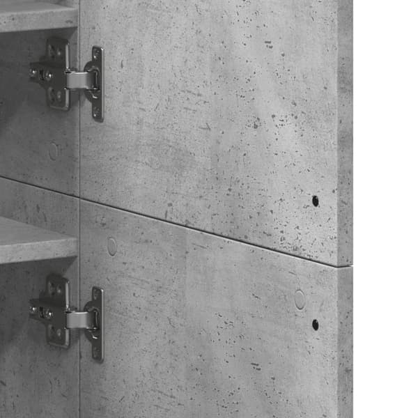 vidaXL skoskab 80x39x178 cm konstrueret træ betongrå