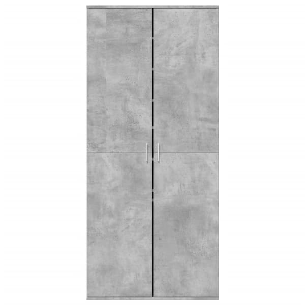 vidaXL skoskab 80x39x178 cm konstrueret træ betongrå