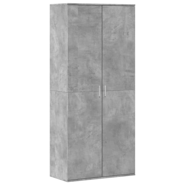 vidaXL Kenkäkaappi betoninharmaa 80x39x178 cm lastulevy