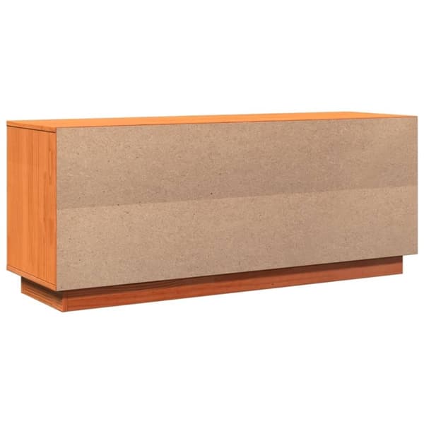 vidaXL skoreol 110x34x45 cm massivt fyrretræ gyldenbrun