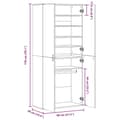 Miniatyrbillede 9 af 11: vidaXL skoskab 80x39x178 cm konstrueret træ sort