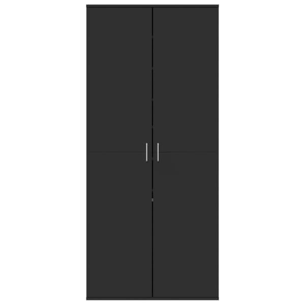 vidaXL skoskab 80x39x178 cm konstrueret træ sort