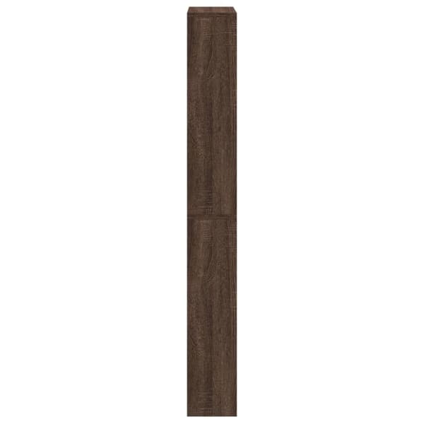 vidaXL Skoskap med speil 4 lag brun eik 63x17x134 cm