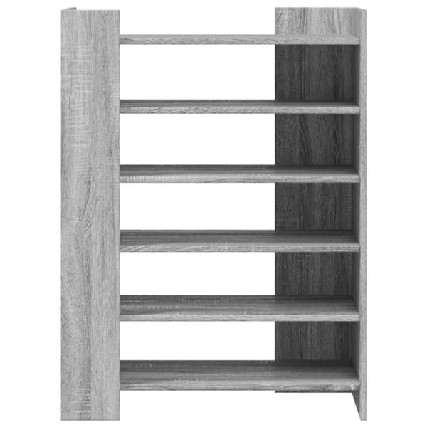 vidaXL skoskab 74,5x37,5x100 cm konstrueret træ grå sonoma-eg