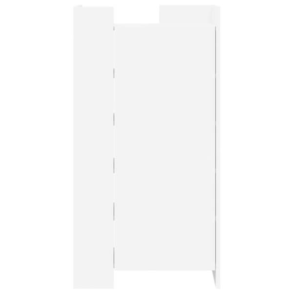 vidaXL Skoskap hvit 52x37,5x100 cm konstruert tre